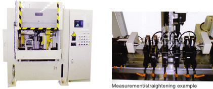 Semi-automatic cam shaft straightener | Measurement/straightening example